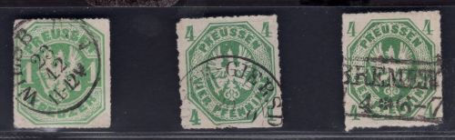 Preussen Michel-Nr. 14 Farben/Stempel