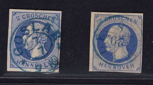 Hannover Michel-Nr. 15 gestempelt 2 Marken