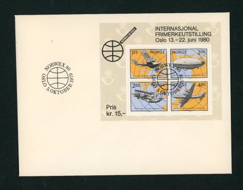 Norwegen Block Nummer 2 FDC