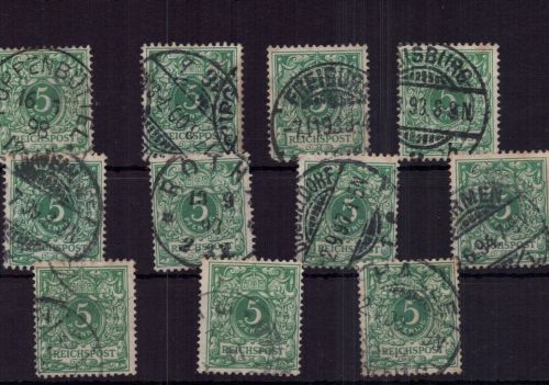 Deutsches Reich Lot aus Michel Nr 46 gestempelt