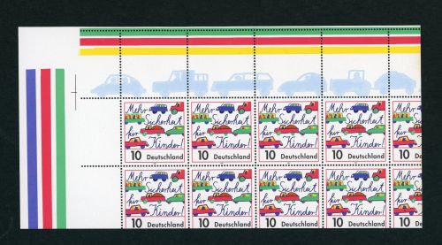 Deutschland 1997 Michel Nr. 1954 postfrisch - verschnittener 10er Bogen