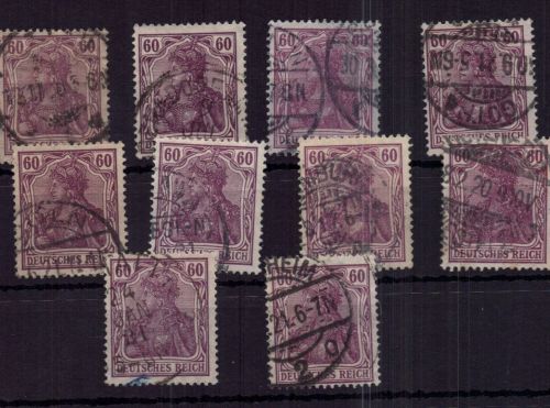 Deutsches Reich Lot aus Michel Nr. 92 II b gestempelt