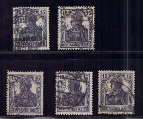 Deutsches Reich Lot aus Michel Nr. 101 b gestempelt