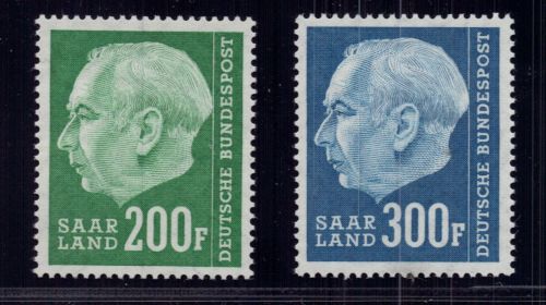 Saarland Michel Nummer 427 + 428 postfrisch