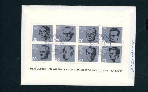 Bund Block 3 auf Einschreiben Rndsburg n. Wilelmshaven 1964