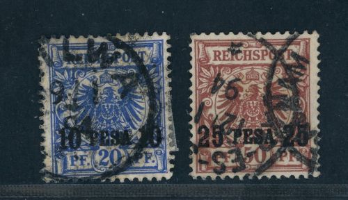 Deutsche Kolonien Dt. Ostafrika Michel Nr 4 + 5 gestempelt