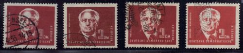 DDR Michel Nummer 254 a, ba, ca, bb gestempelt