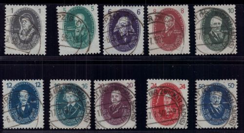 DDR Michel Nummer 261 - 270 gestempelt