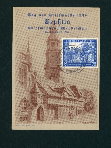 Alliierte Besetzung Sonderstempel Celle 1947 auf Sonderkarte