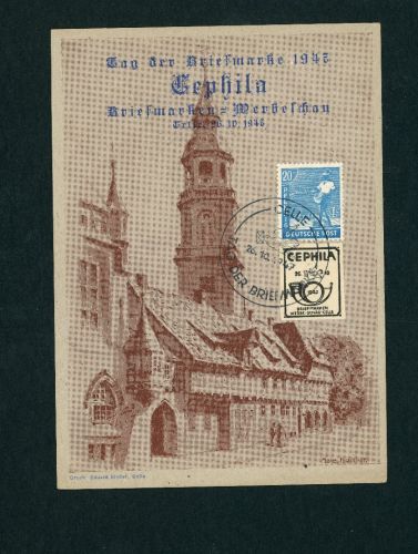 Alliierte Besetzung Sonderstempel Celle 1947 auf Sonderkarte