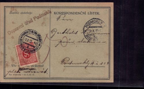 Beleg / Korrespondenz Karte Tschechoslowakei 1933 - Podmokly