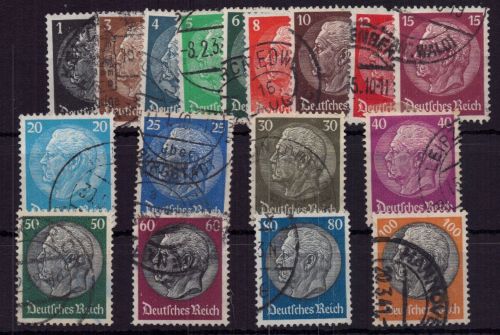 Deutsches Reich Michel-Nr. 513 - 528 gestempelt