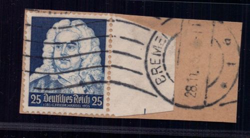 Deutsches Reich Michel Nummer 575 I PlattenfehlerBriefstück
