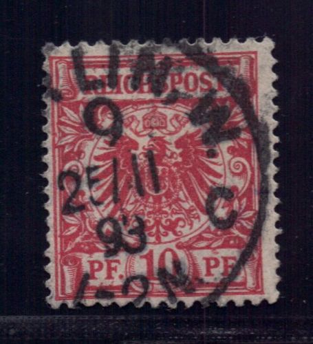 Deutsches Reich Michel Nummer 47 IV PLF gestempelt + geprüft