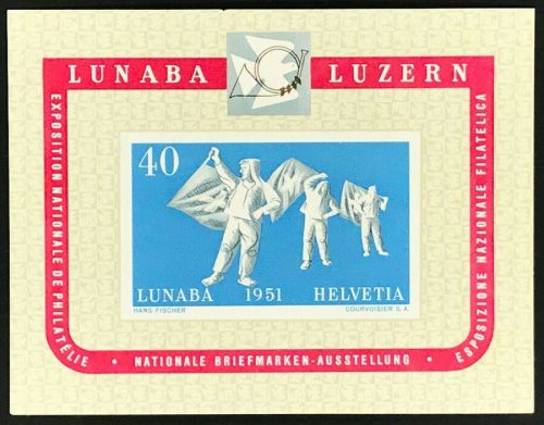 Schweiz Block 14 postfrisch 1951