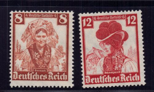 Dt. Reich Michel Nummer 592 + 593 postfrisch