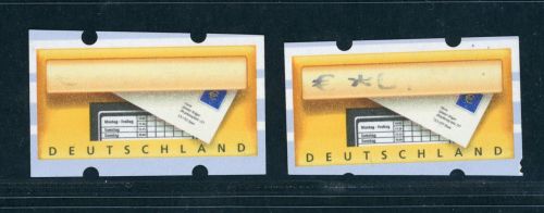 Bund Automaten Briefmarken ATM Michel Nummer 5 fehlerhafte / fehlender Wertdruck