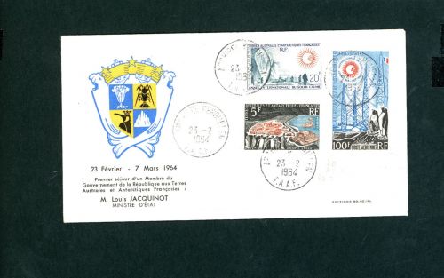 Französisches Gebiet Antarktis Michel Nr. 29 - 30 auf Beleg