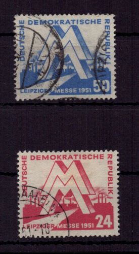 DDR Michel Nummer 282 + 283 gestempelt