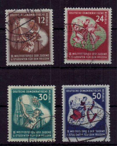 DDR Michel Nummer 289 - 292 gestempelt