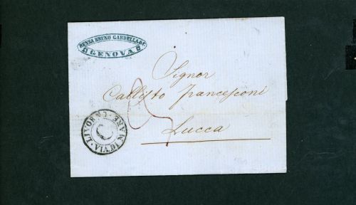 Vorphilatelie Brief Italien Genua Genova nach Lucca 1860