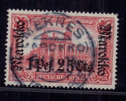 Deutsche Auslandspostämter Marokko Michel Nr. 54 IA Meknes gestempelt