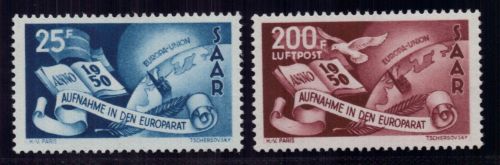 Saargebiet Michel-Nr. 297 + 298 postfrisch geprüft