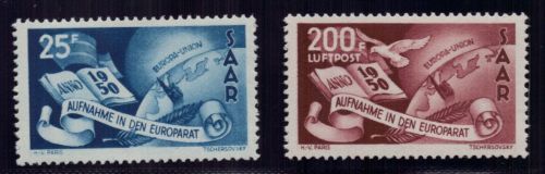 Saargebiet Michel-Nr. 297 + 298 postfrisch