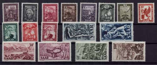 Saargebiet Michel-Nr. 272 - 288 postfrisch