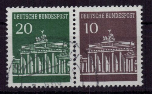 Bund Zusammendruck Michel-Nr. W24 gestempelt