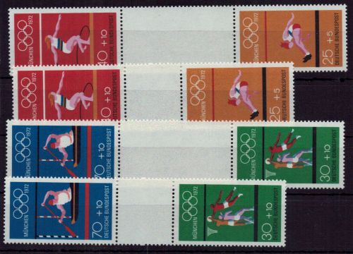 Bund Zusammendruck Michel-Nr. SZ1 a + b + SZ2 a + b postfrisch