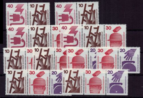 Bund Zusammendruck Michel-Nr. W47 - W56 postfrisch