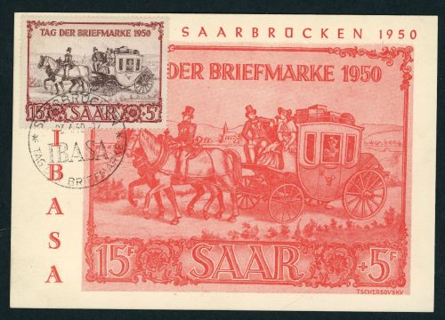 Saarland Michel-Nr. 291 Maximumkarte Sonderstempel IBASA