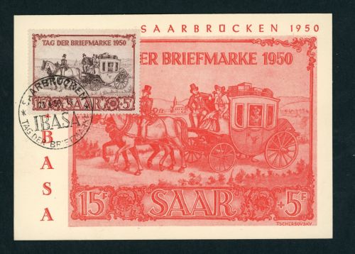 Saarland Michel-Nr. 291 Maximumkarte Sonderstempel IBASA