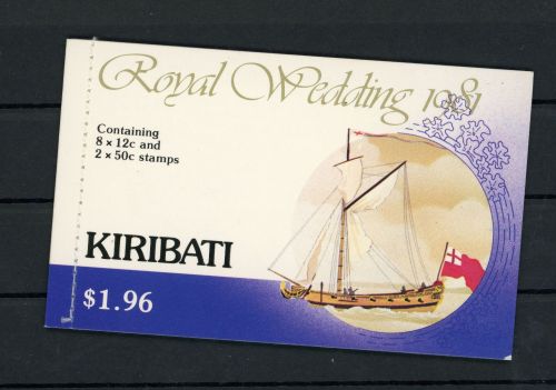 Kiribati Markenheftchen Royal Wedding 1981 , Schiff
