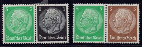 Dt. Reich Zusammendruck Michel Nummer W59 + W60 ungebraucht Falz