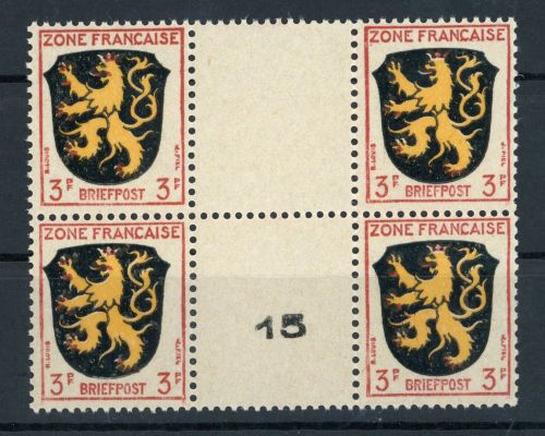 Französische Zone Allg. Ausgabe Michel Nummer 2ZW postfrisch