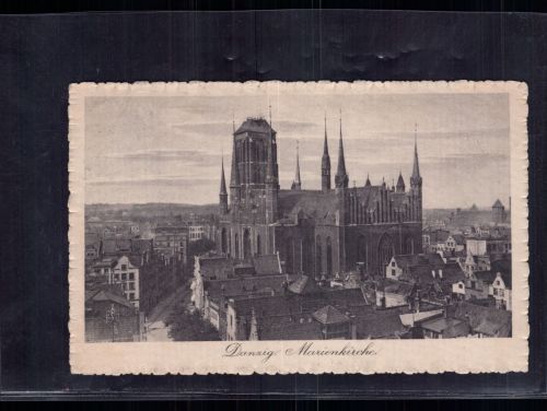 Ansichtskarte Danzig Marienkirche 1912 nach Vorhalle bei Hagen