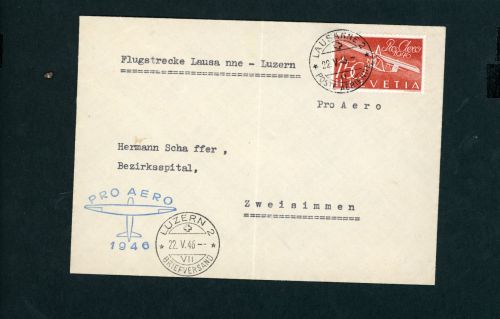 Schweiz Flugpost Michel Nummer 470 FDC