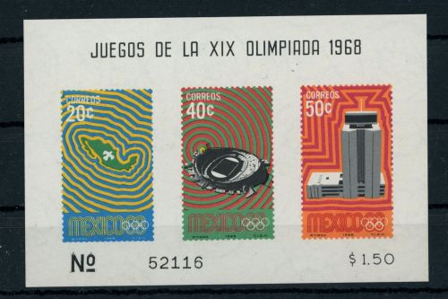 Mexiko Block Nummer 15 postfrisch Olympiade 1968