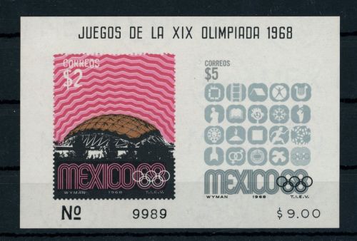 Mexiko Block Nummer 16 postfrisch Olympiade 1968