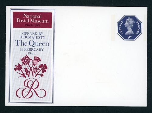 Großbritannien Ganzsachen Umschlag 9p Nationales Postmuseum 1979