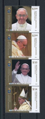 Argentinien Michel Nummer 3500 - 3503 , 4er Streifen , Papst Franziskus