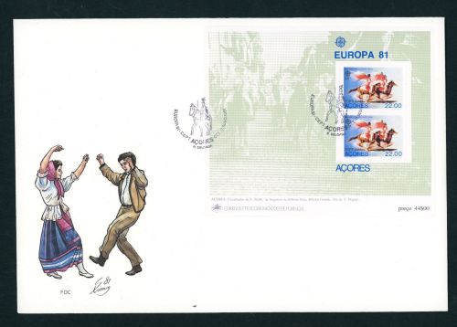 Portugal Azoren Block 2 FDC Europa