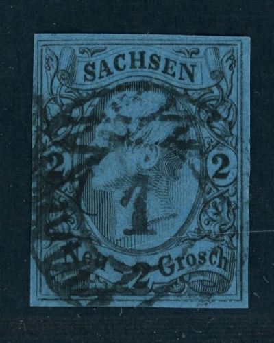 Sachsen Michel Nummer 10 gestempelt