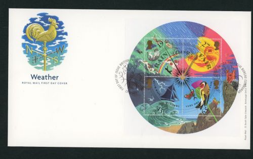 Großbritannien Block 10 FDC Wetter