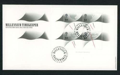 Großbritannien Block 8 FDC Millennium Timekeeper 1999