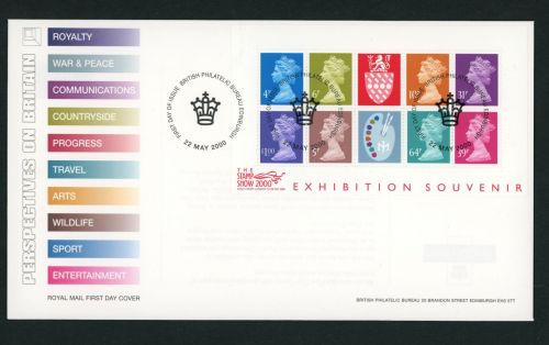 Großbritannien Kleinbogen Stamp Show 2000 FDC