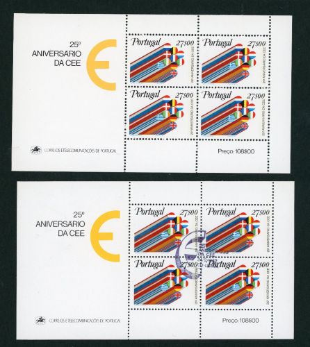 Portugal Block Nummer 34 gestempelt + postfrisch