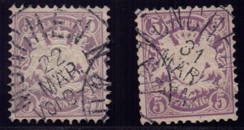 Bayern Michel-Nr. 45 (Lot) gestempelt